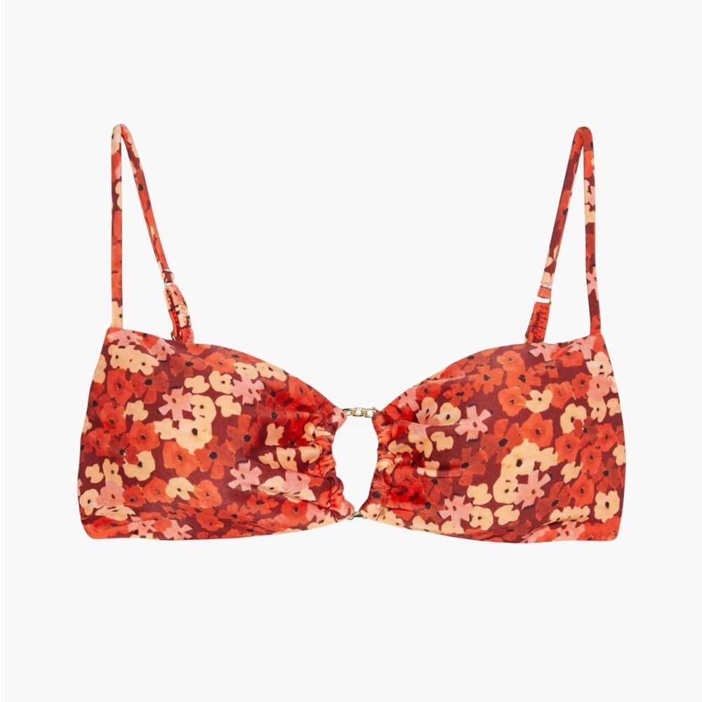 VIX PAULA HERMANNY
Paris Erin chain-trimmed floral-print bikini top
